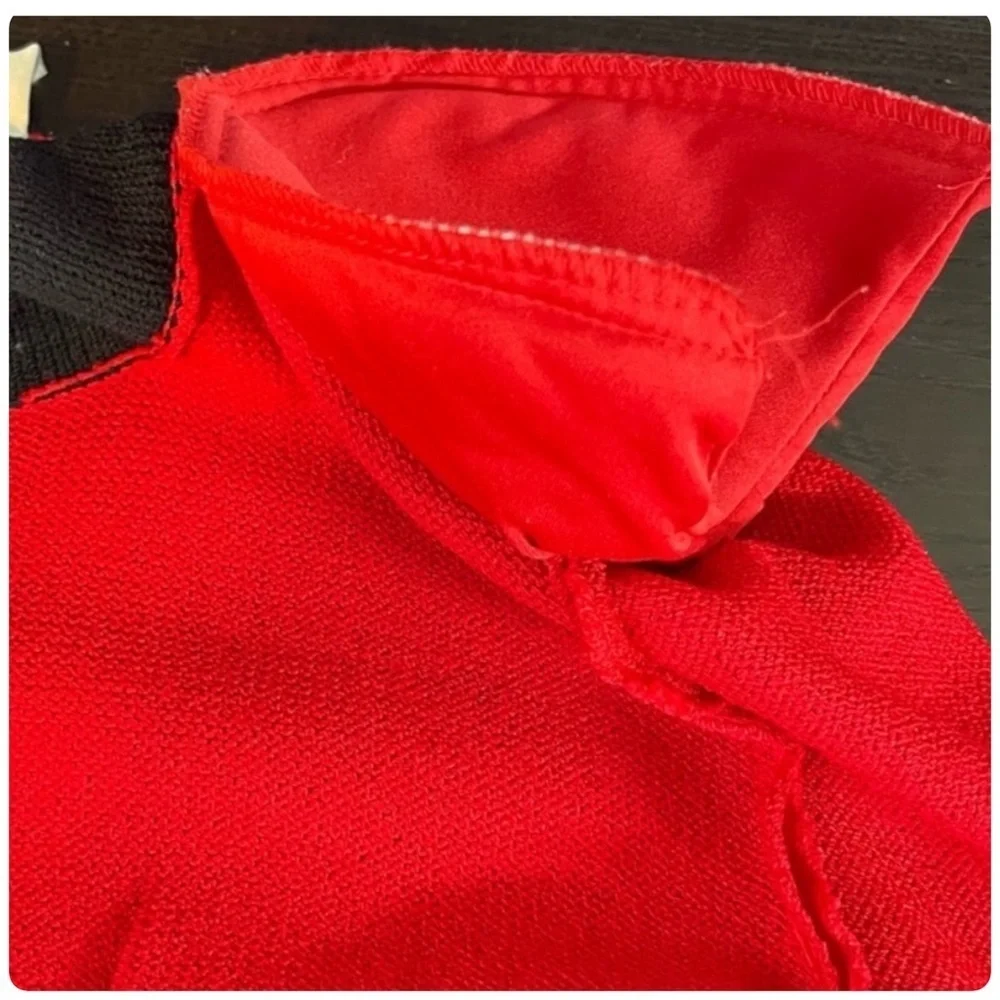 St John’s Vintage Red and Black Women's Cardigan with Gold Accents S - Picture 8 of 8